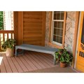 Highwood Usa highwood 4' Lehigh Backless Outdoor Bench, Eco Friendly Synthetic Wood In Coastal Teak AD-BENN2-CGE
